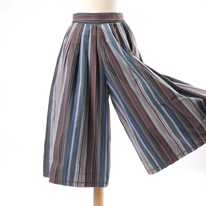 moda vintage, abbigliamento vintage, vintage parigi, kenzo paris, kenzo vintage, anni '90, anni 80,Pantaloni Kenzo in Cotone a Righe Vint