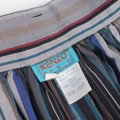moda vintage, abbigliamento vintage, vintage parigi, kenzo paris, kenzo vintage, anni '90, anni 80,Pantaloni Kenzo in Cotone a Righe Vint