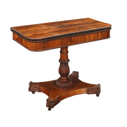 Tavolino da Gioco Inglese Vittoriano