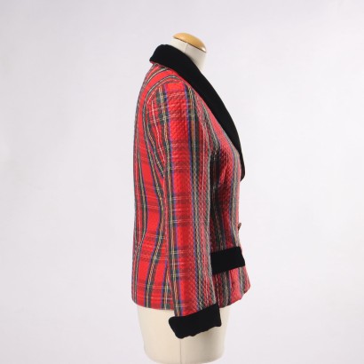 Giacca Vintage in Tartan Jacques Fath
