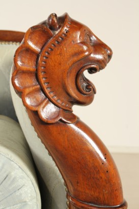 Antiquitäten, Sofas, Sofa Triclinium, Siebenschläfer, Sofa, 800, Restaurierung, 19. Jahrhundert, Sofa, Sofa Restaurierung 800, 800, Bilche Siebenschläfer, Sofa Restaurazionem 19. Jahrhundert