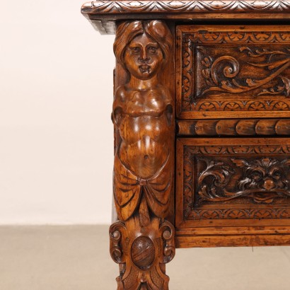 antiquariato, scrivania, antiquariato scrivanie, scrivania antica, scrivania antica italiana, scrivania di antiquariato, scrivania neoclassica, scrivania del 800,Scrivania a Giorno Neorinascimento