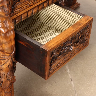 antiquariato, scrivania, antiquariato scrivanie, scrivania antica, scrivania antica italiana, scrivania di antiquariato, scrivania neoclassica, scrivania del 800,Scrivania a Giorno Neorinascimento