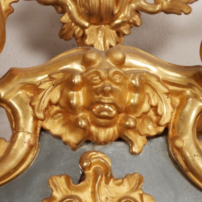Miroir Baroque Bois Italie XVIII Siècle