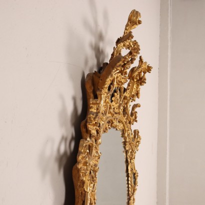 Miroir Baroque Bois Italie XVIII Siècle