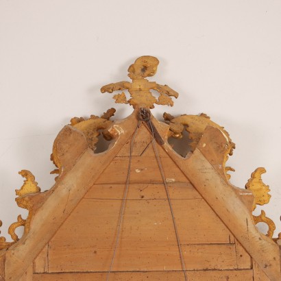 Miroir Baroque Bois Italie XVIII Siècle