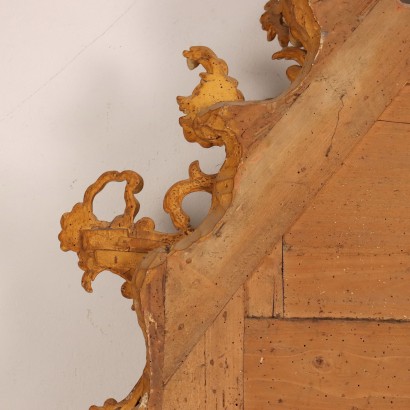 Miroir Baroque Bois Italie XVIII Siècle