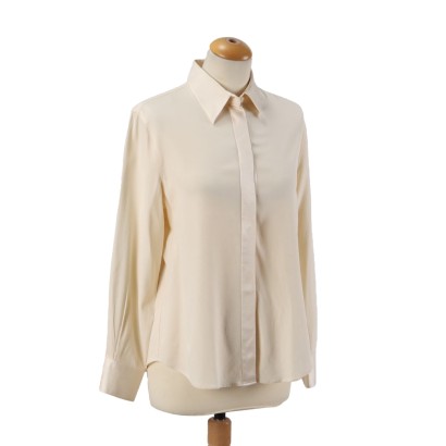 loro piana, seta loro piana, loro piana pura seta, blusa pura seta, blusa loro piana, loro piana secondhand, loro piana italy,Camicia in Pura Seta Loro Piana