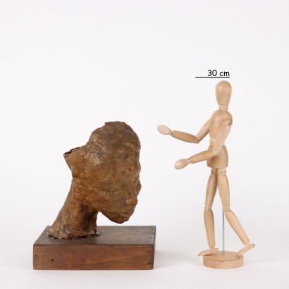 antigüedades, escultura, escultura antigüedades, escultura antigua, escultura italiana antigua, escultura antigua, escultura neoclásica, escultura del siglo XIX, cabeza de escultura de cera