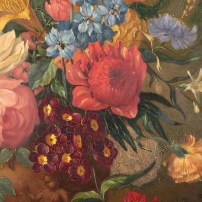arte, arte italiana, pittura novecento italiana,Natura morta con fiori in vaso