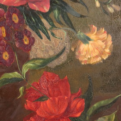 arte, arte italiana, pittura novecento italiana,Natura morta con fiori in vaso