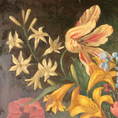 arte, arte italiana, pittura novecento italiana,Natura morta con fiori in vaso