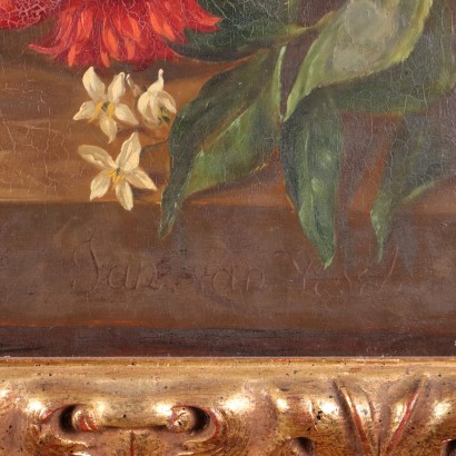 arte, arte italiana, pittura novecento italiana,Natura morta con fiori in vaso