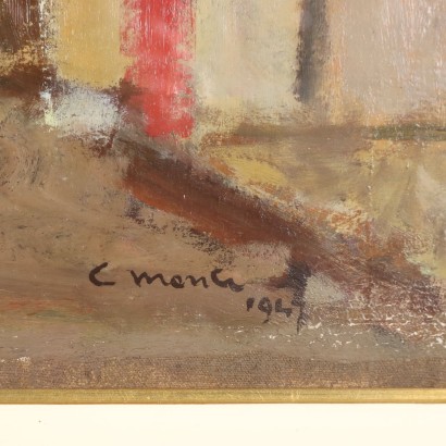 C. Monti Öl auf Leinwand Italien 1947