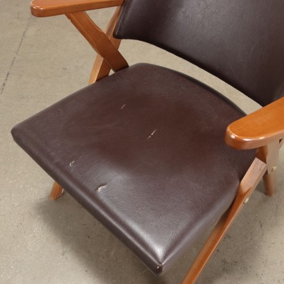 modernariato, modernariato di design, poltrona, poltrona modernariato, poltrona di modernariato, poltrona italiana, poltrona vintage, poltrona anni '60, poltrona design anni 60,Coppia Poltroncine Anni 50-60