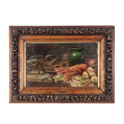 R. Pellegrini Oil on Canvas Italy 1903