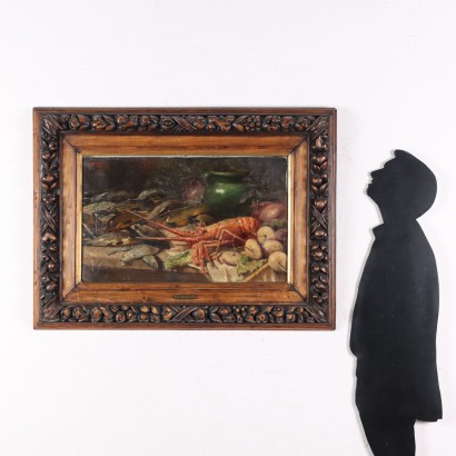 R. Pellegrini Oil on Canvas Italy 1903