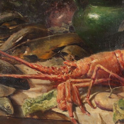 R. Pellegrini Oil on Canvas Italy 1903