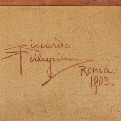 R. Pellegrini Oil on Canvas Italy 1903