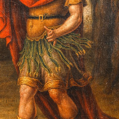 Groupe de 4 Peintures O. Furioso Huile sur Toile Italie XVIII Siècle