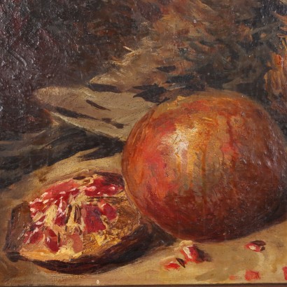 arte, arte italiana, pittura ottocento italiana,Natura Morta di Riccardo Pellegrini con%,Natura morta con fagiani melograni e ,Riccardo Pellegrini