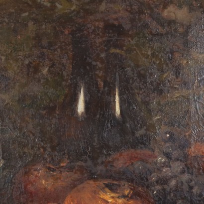 arte, arte italiana, pittura ottocento italiana,Natura Morta di Riccardo Pellegrini con%,Natura morta con fagiani melograni e ,Riccardo Pellegrini