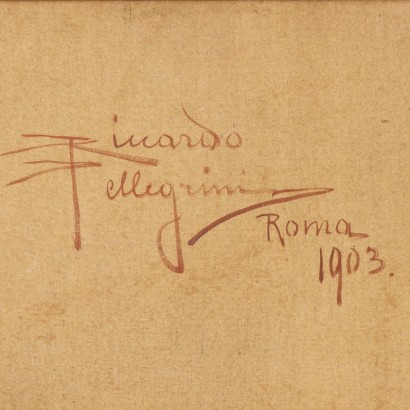 arte, arte italiana, pittura ottocento italiana,Natura Morta di Riccardo Pellegrini con%,Natura morta con fagiani melograni e ,Riccardo Pellegrini