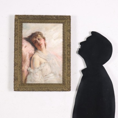 Pintura firmada por Chaplin, pintura de Charles Joshua Chaplin, retrato femenino, Charles Joshua Chaplin, Charles Joshua Chaplin, Charles Joshua Chaplin, Charles Joshua Chaplin