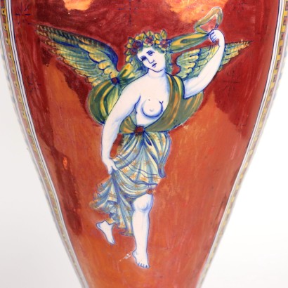 Pair of Vases Cooperativa Ceramisti G.Tadino Ceramic Italy XX Century
