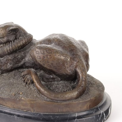 Tiger and Crocodile Bronze Europe XX Century