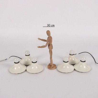Artemide Teti Groupe de Lampes Plastique Italie Années 1970
