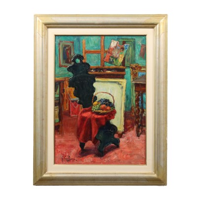 Dipinto di Giovan Francesco Gonzaga, Nel mio Studio Particolare 1960, Arte, Novecento, dimanoinmano.it arte, arte italiana, pittura novecento italiana, Dipinto di Giovan Francesco Gonzaga, Nel mio studio particolare,Nel mio studio particolare,Giovan Francesco Gonzaga,Nel mio studio particolare,Nel mio studio particolare,Nel mio studio particolare,Nel mio studio particolare,Giovan Francesco Gonzaga
