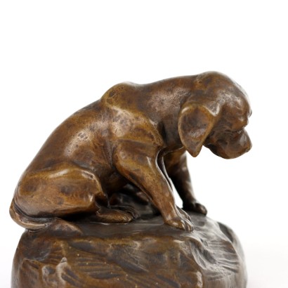 F. Gornik Pair of Little Dogs Bronze Austria XX Century