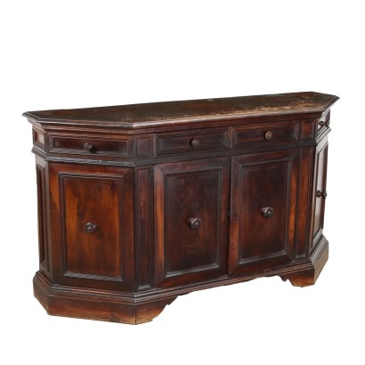 Credenza Scantonata Realizzata con Legni Antichi