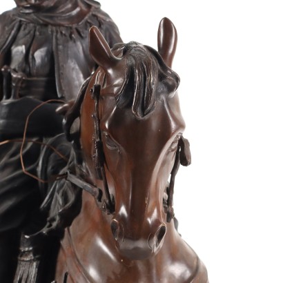Bedouin on Horseback Bronze France XX Century