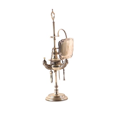 Lampe à Huile Argent Italie XIX Siècle