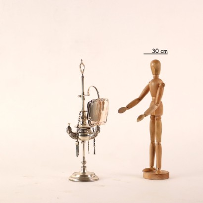 Lampe à Huile Argent Italie XIX Siècle
