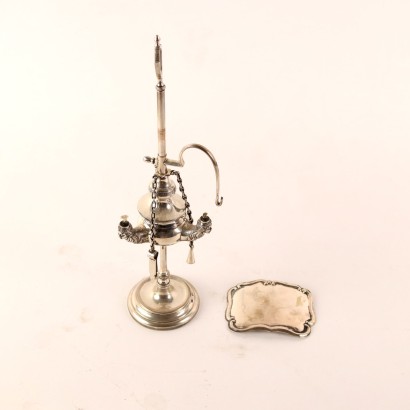 Lampe à Huile Argent Italie XIX Siècle