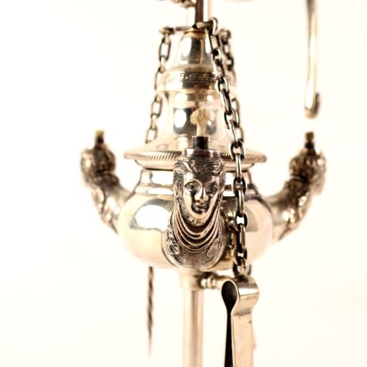 Lampe à Huile Argent Italie XIX Siècle