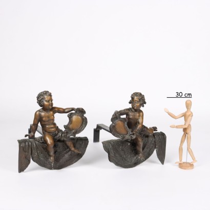 Pareja de Morillos de Bronce