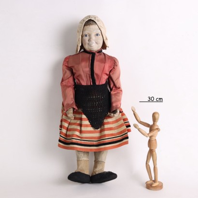 Poupée Papier Mâché Italie XX Siècle