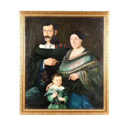 Dipinto con Ritratto di Famiglia 1856