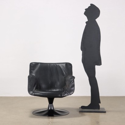 Haimi Yrjö Kukkapuro Chair Leather Finland 1960s