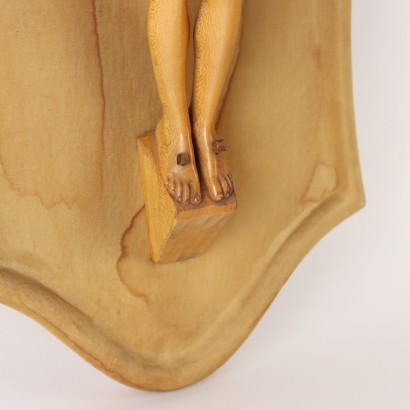 Triptych with Crucifix Bronze Italy XX Century
