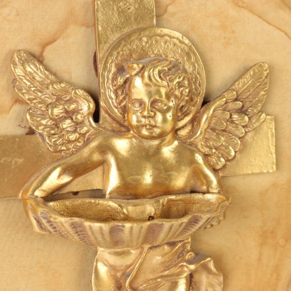 Triptych with Crucifix Bronze Italy XX Century
