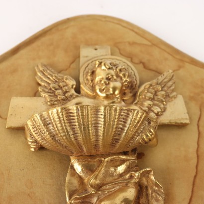 Triptych with Crucifix Bronze Italy XX Century