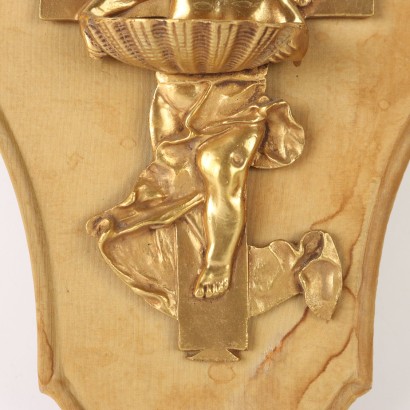 Triptych with Crucifix Bronze Italy XX Century