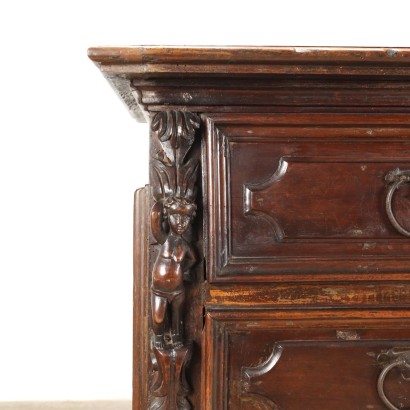 Commode Baroque Noyer Italie XVIIe-XVIIIe Siècle