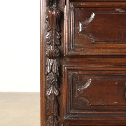 Commode Baroque Noyer Italie XVIIe-XVIIIe Siècle