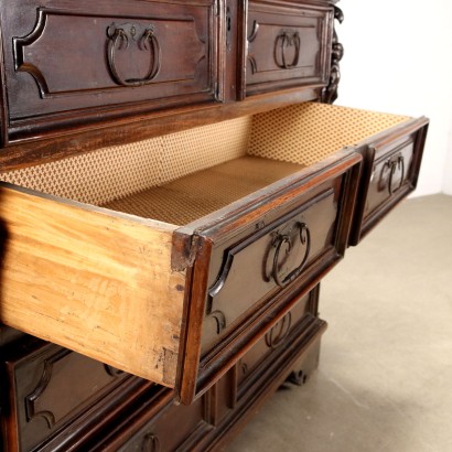 Commode Baroque Noyer Italie XVIIe-XVIIIe Siècle